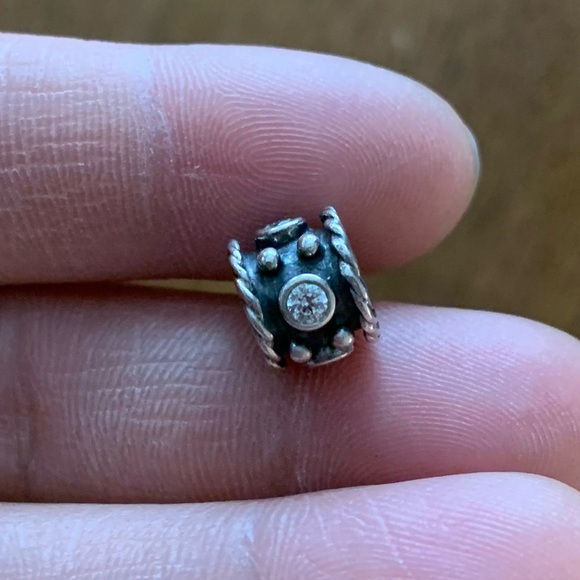 Retired Pandora Oxy Crown with Clear Zirconia Sterling Silver EUC - Picture 4 of 8